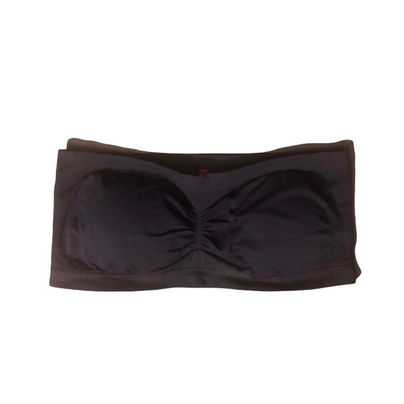 Black Padded Bandeau Bra with Removable Padding - Picture 1 of 12